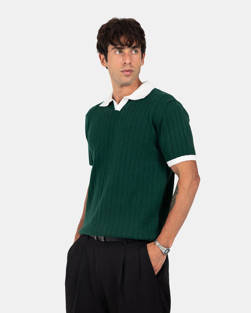 Forest Green Knit Polo