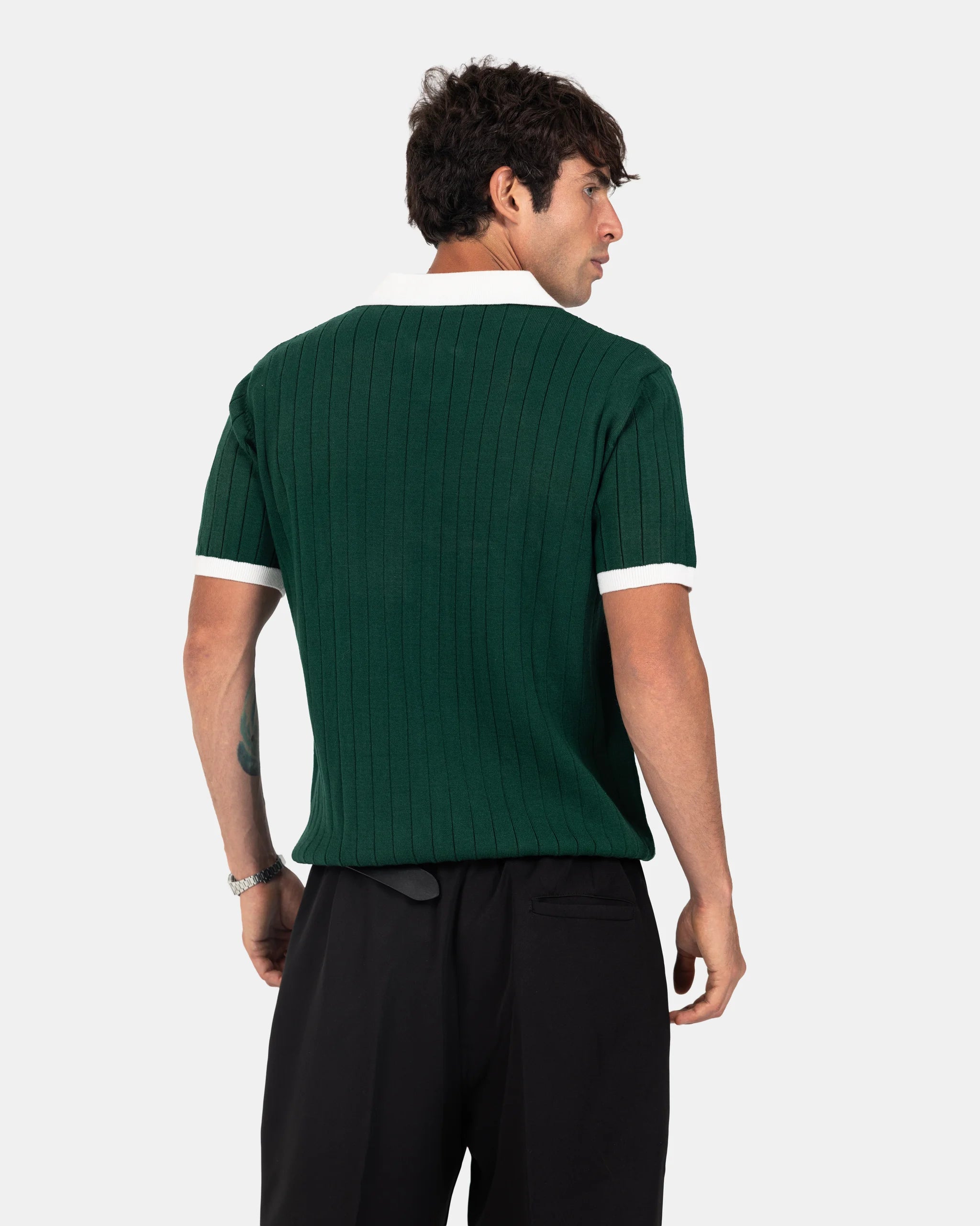 Forest Green Knit Polo