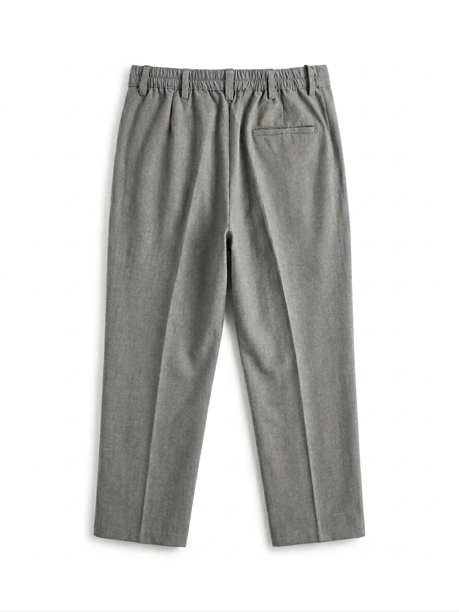 Signature Pleated Trousers — Grey