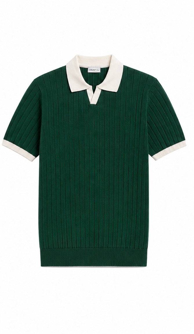 Forest Green Knit Polo