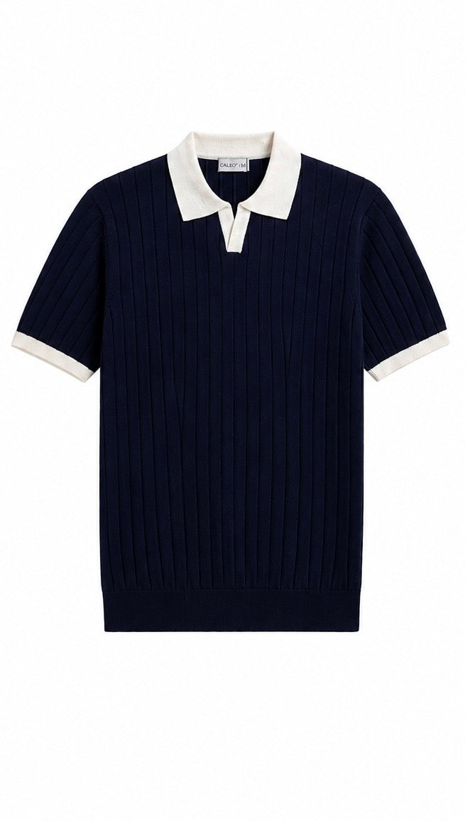 Navy Knit Polo