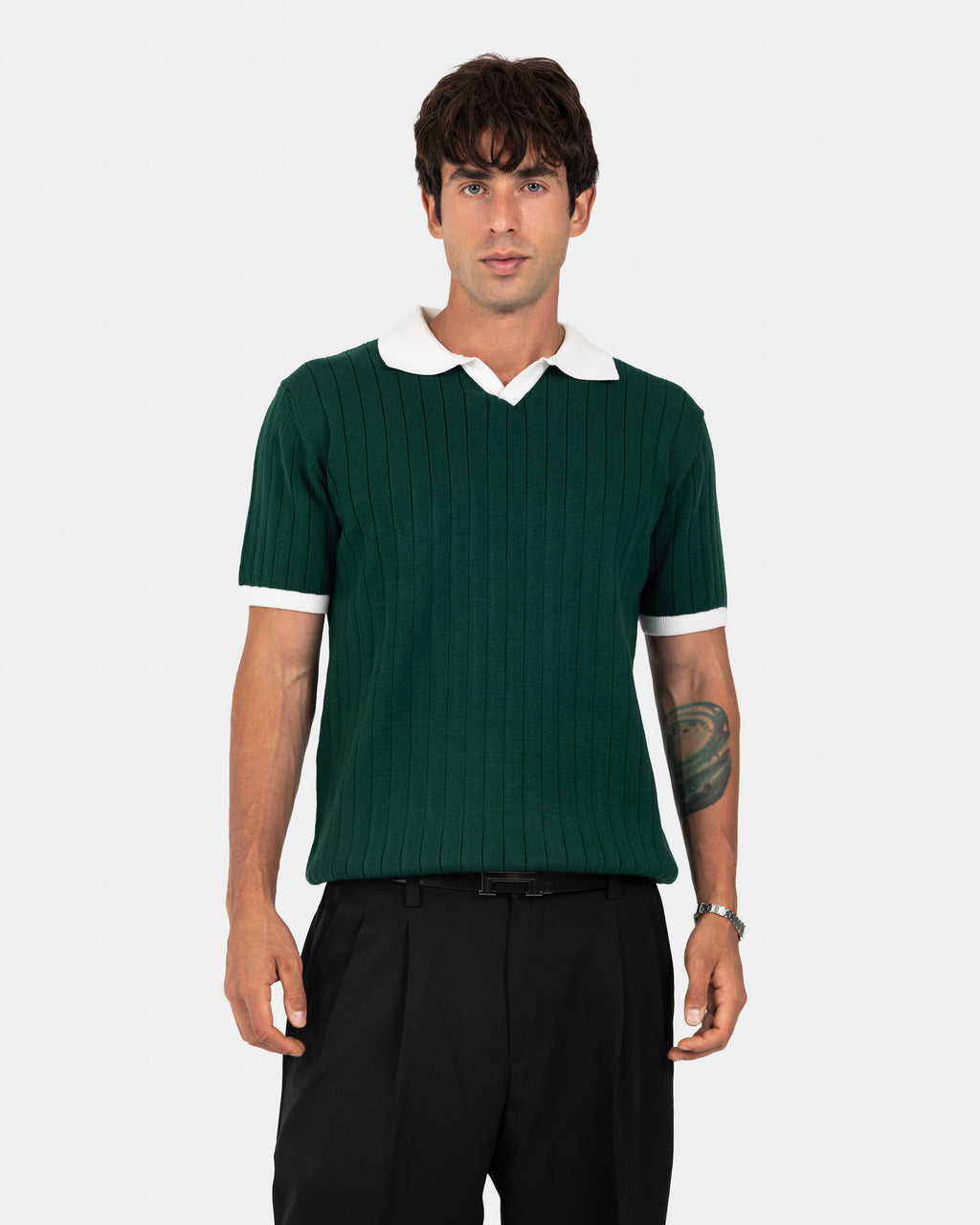Forest Green Knit Polo